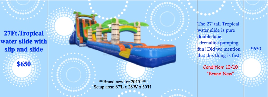 Prairieville giant inflatable slide